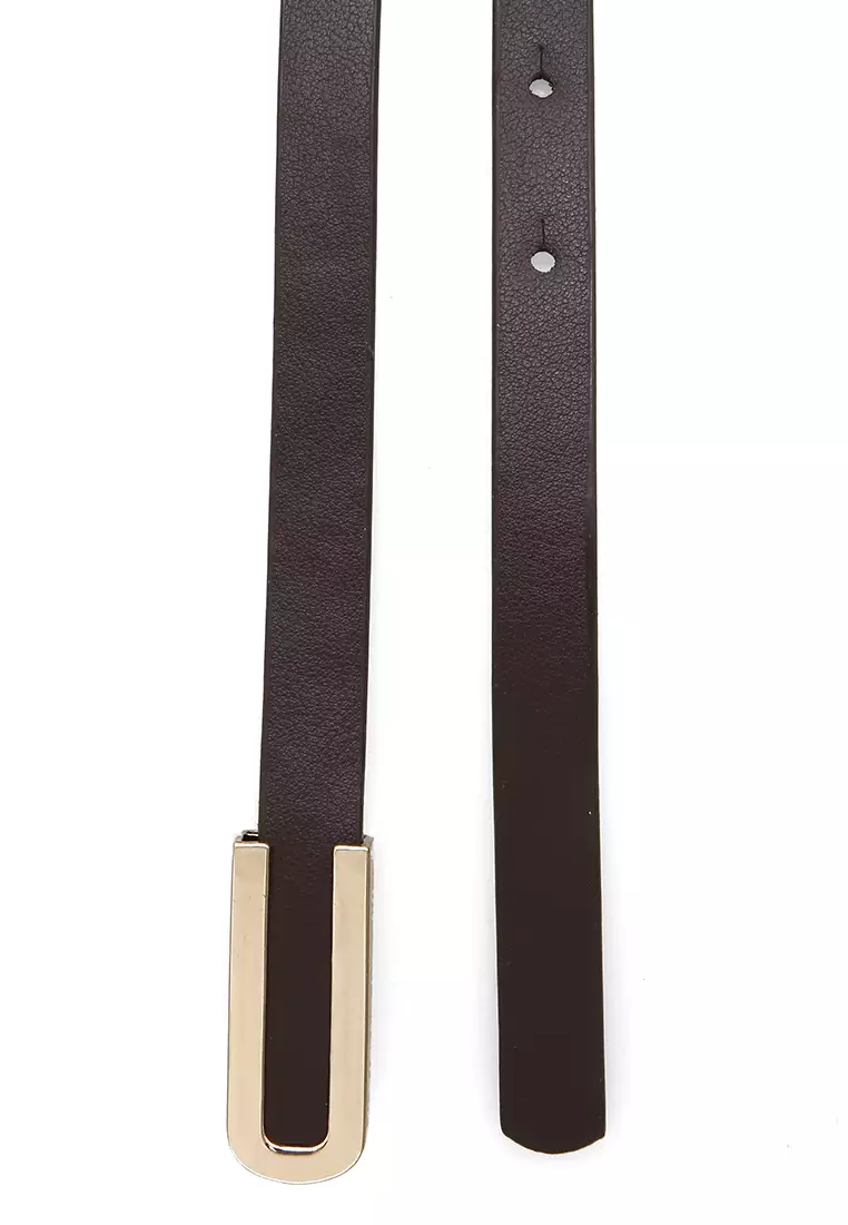 Imani Aksesoris Fashion Wanita Ikat Pinggang Ban Kecil Material Leather ORIGINAL - Brown