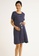 9months Maternity blue Dark Blue Maternity Drawstring Dress 90D8CAA905E354GS_5