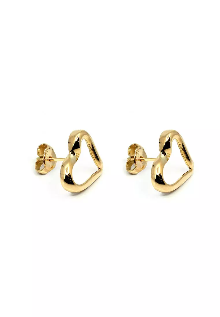 18K Italian Made Yellow Gold Earrings