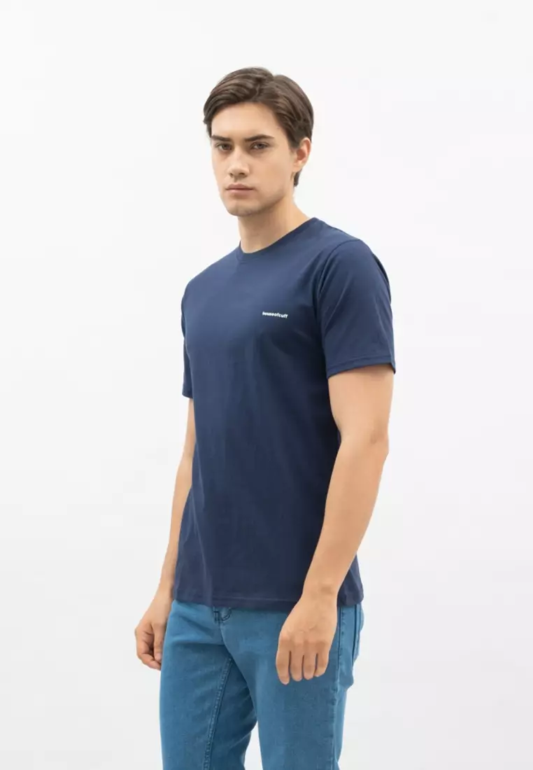 Kaos Polos Pria Premium Katun Combed Lengan Pendek Navy