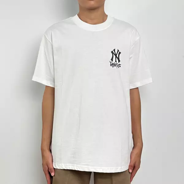 Kaos MLB NY YANKEES BACK BLACK WHITE Tshirt 100% ORIGINAL