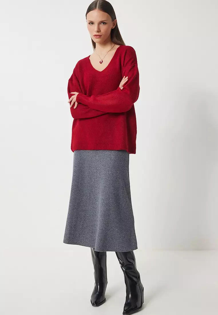 V Neck Knitwear Sweater