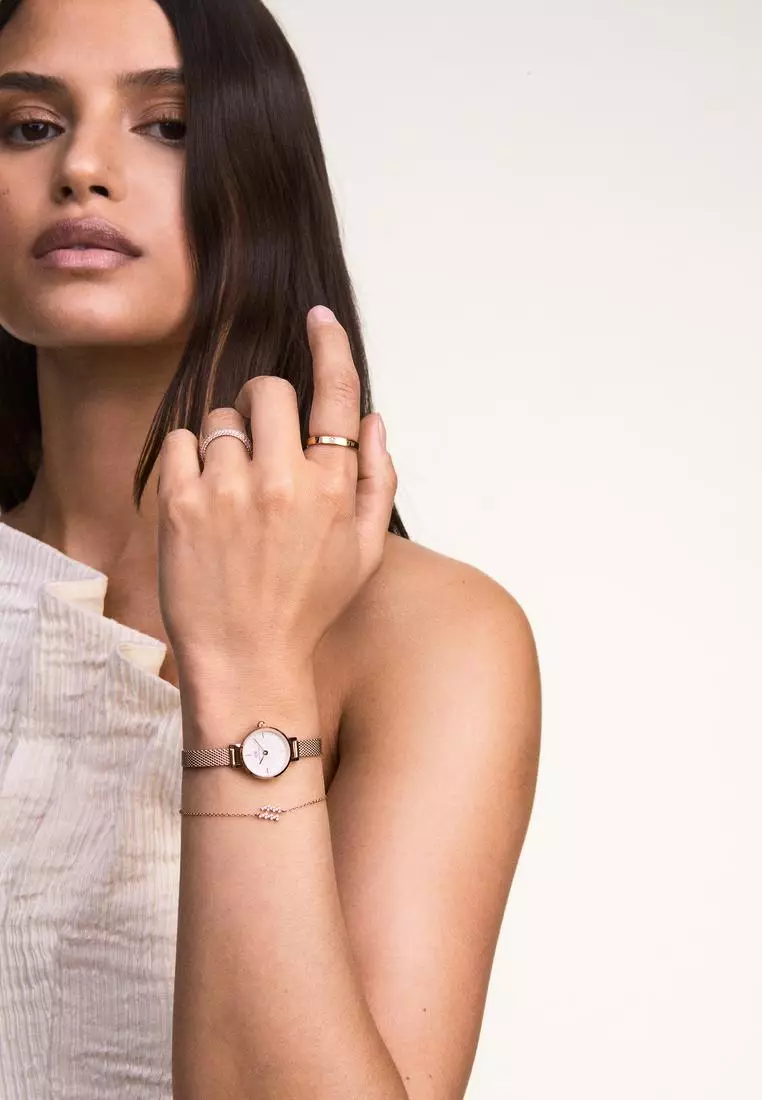 Petite Mini 19mm Melrose Rose Gold White - Women Watch stainless steel watch DW Official Authentic Original