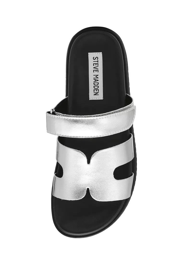 Buy Steve Madden MISSILE BLACK/SILVER SANDAL Online ZALORA Malaysia