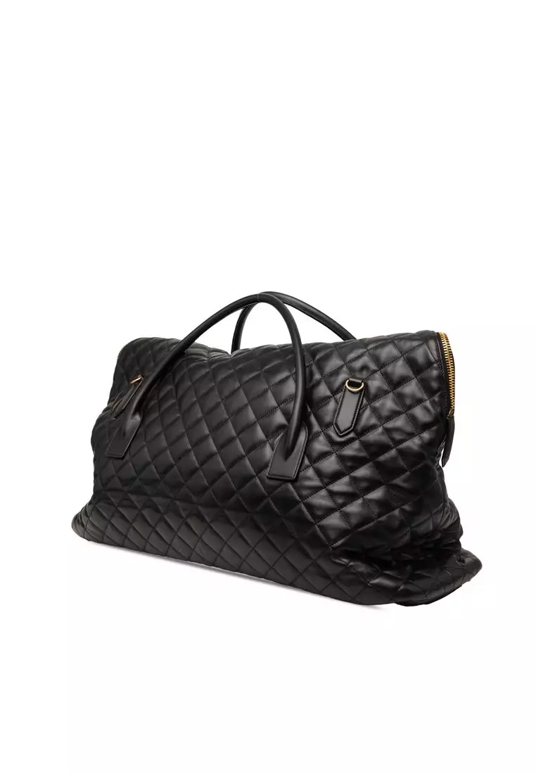 Pre-Loved Saint Laurent Quilted Calfskin Es Giant Travel Bag