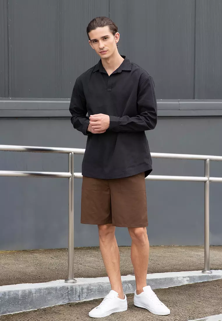 Buy Zalora Studios Long Sleeve Polo Shirt 2024 Online ZALORA