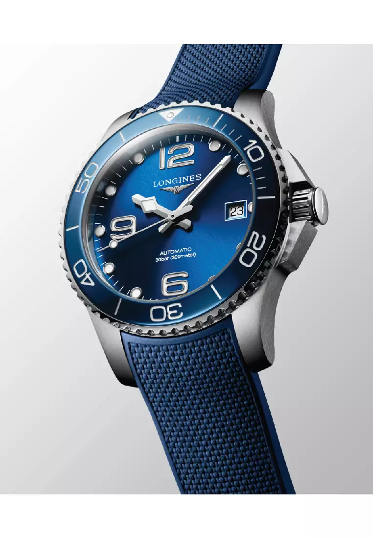 Longines Hydroconquest Automatic Blue Rubber Strap Unisex Watch L37804969