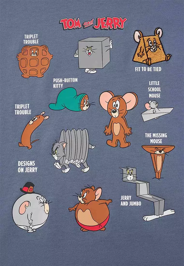 Women's Tom and Jerry Boyfriend Fit Printed Tee