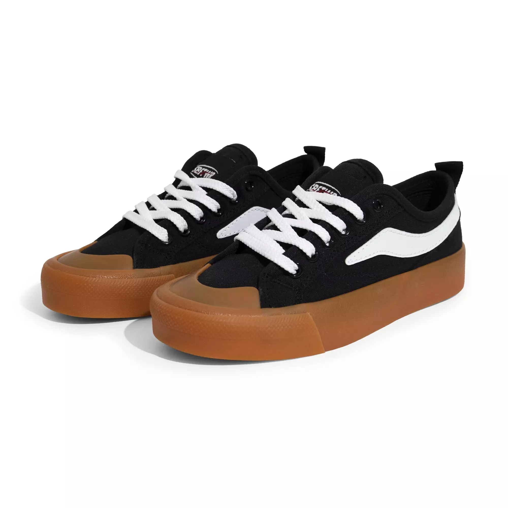 SABA Veron Mono Black Gum - Sepatu Sneakers Casual Pria Wanita