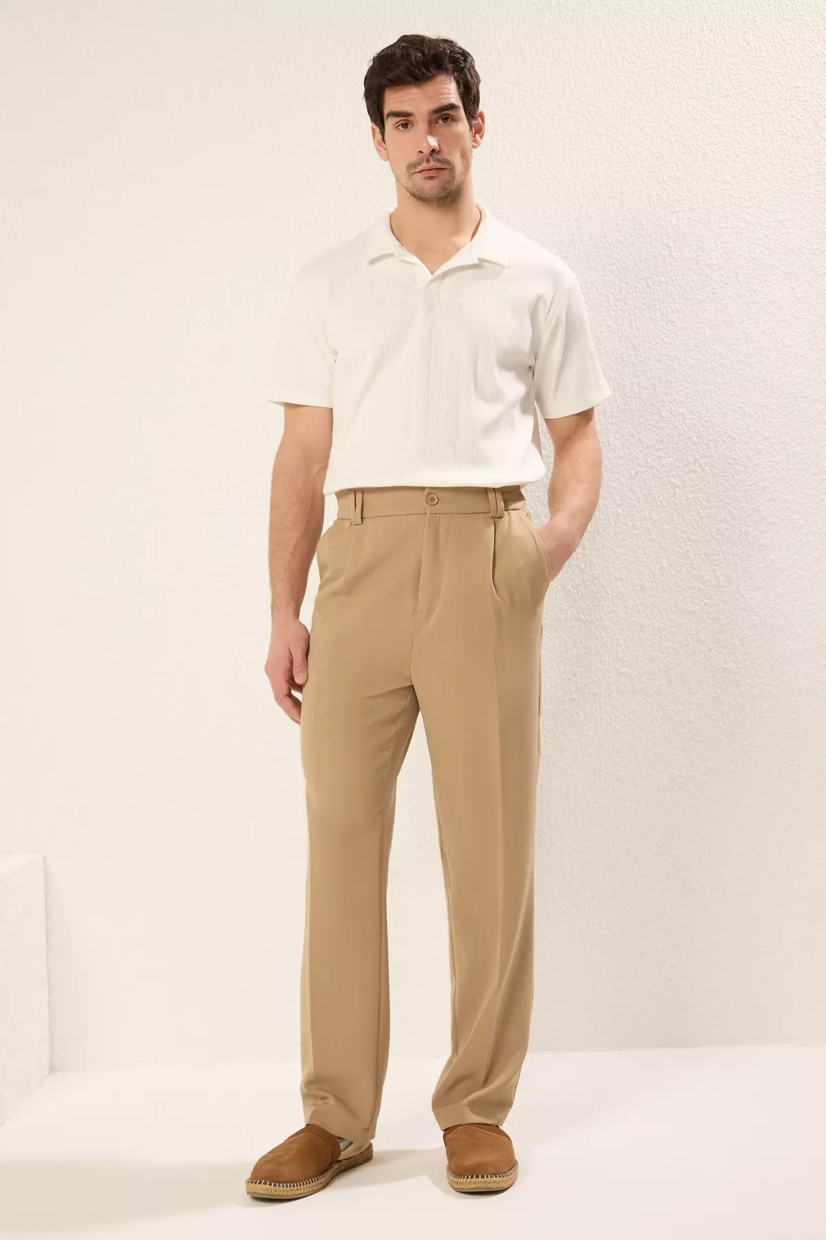 Baggy Fit Wide Leg Trousers