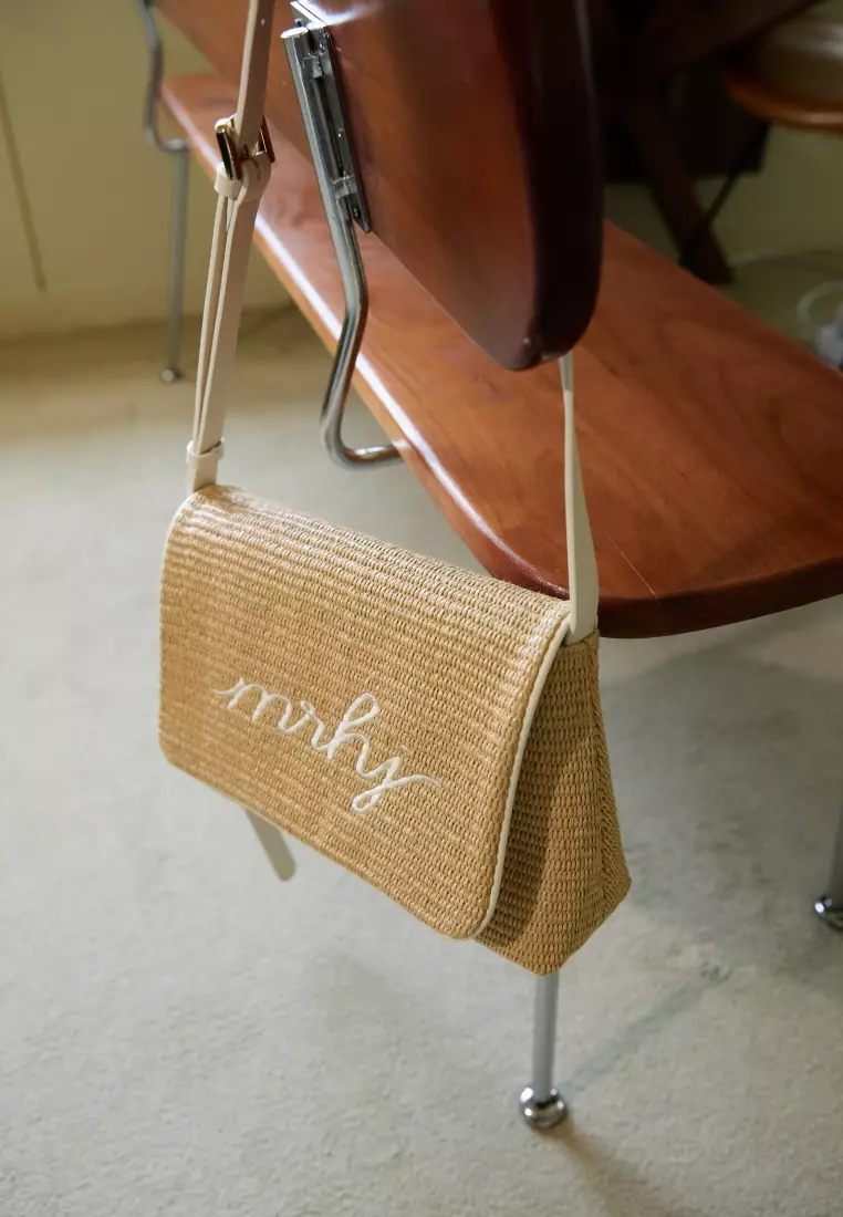 MARY Rattan Crossbody Bag Ivory