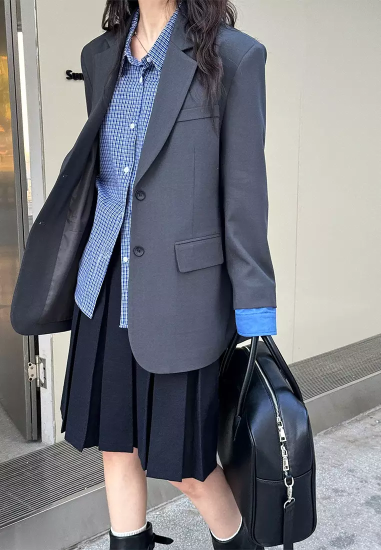 New loose-fitting and stylish suit jacket CA25102410GY