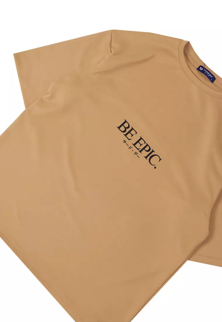 MTV45 Kaos Oversize Kece ScubaLux "be epic" khaki