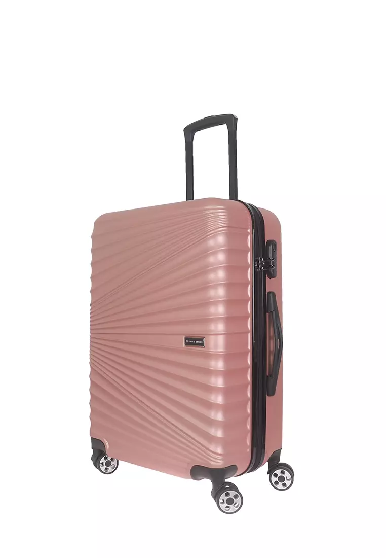Koper - Trolley Case Polo Design 16501-08 - 24 inch Rose Gold