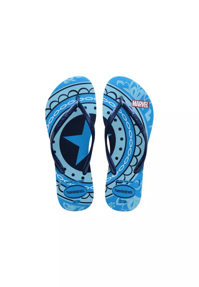 Kids Marvel Flip Flops - Turquoise