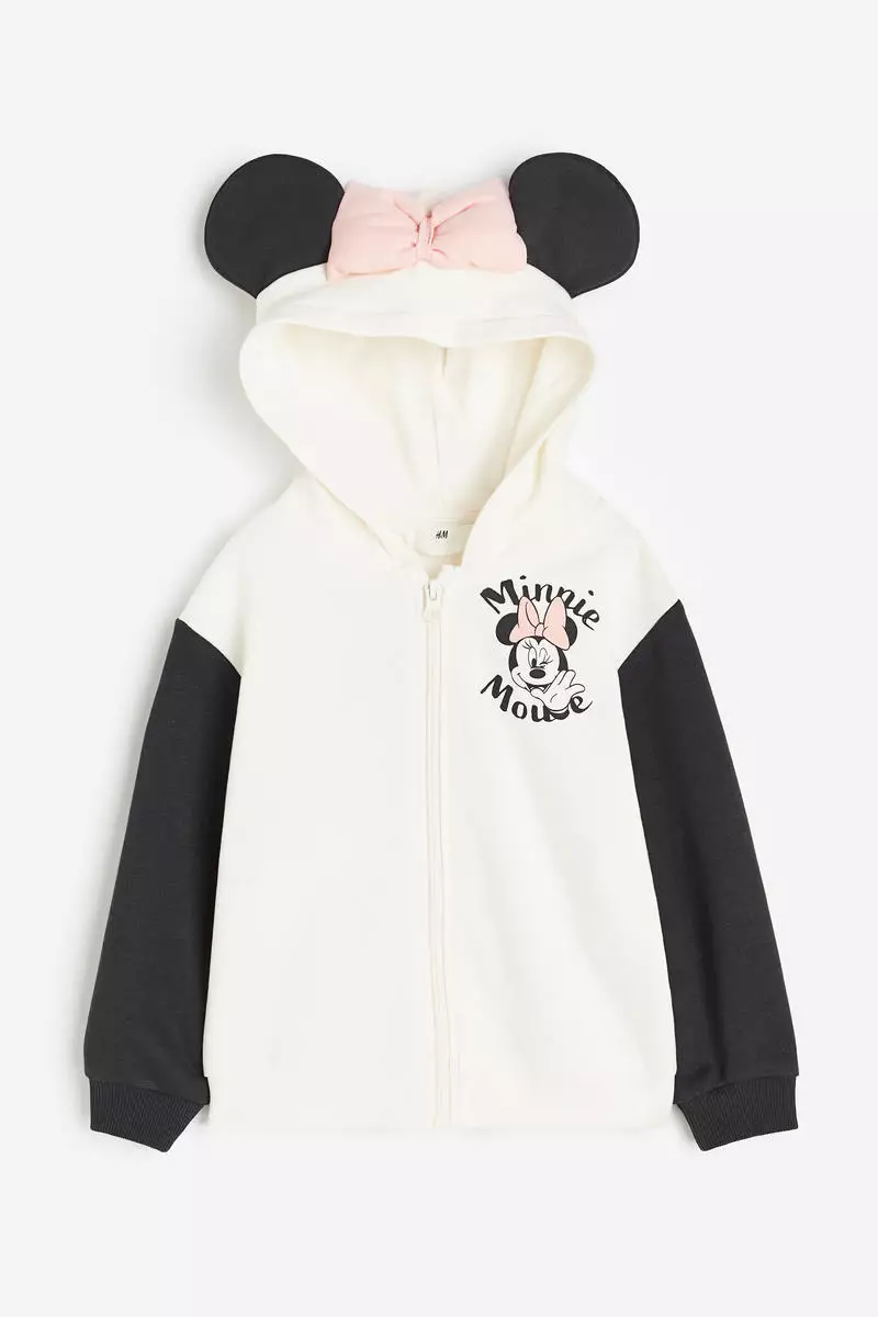 Buy H&M Printed zip-through hoodie 2024 Online