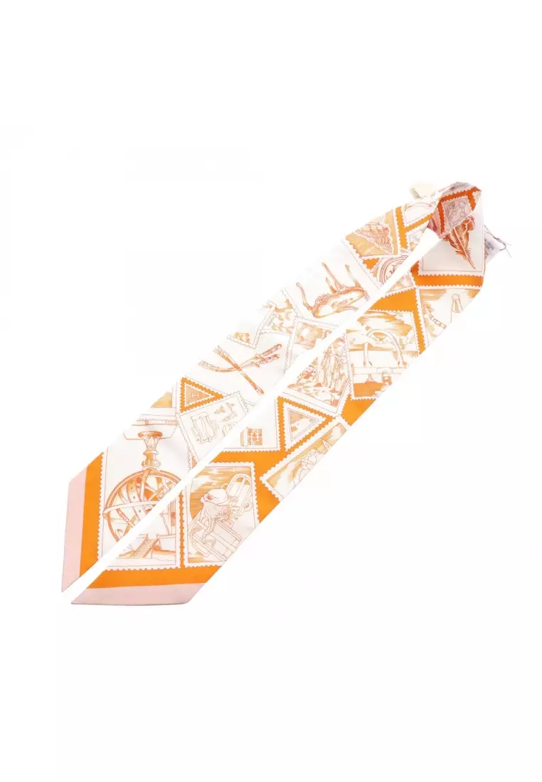 Buy Hermès Pre-Loved Hermès twilly LE PHILATELISTE DU FAUBOURG ribbon ...