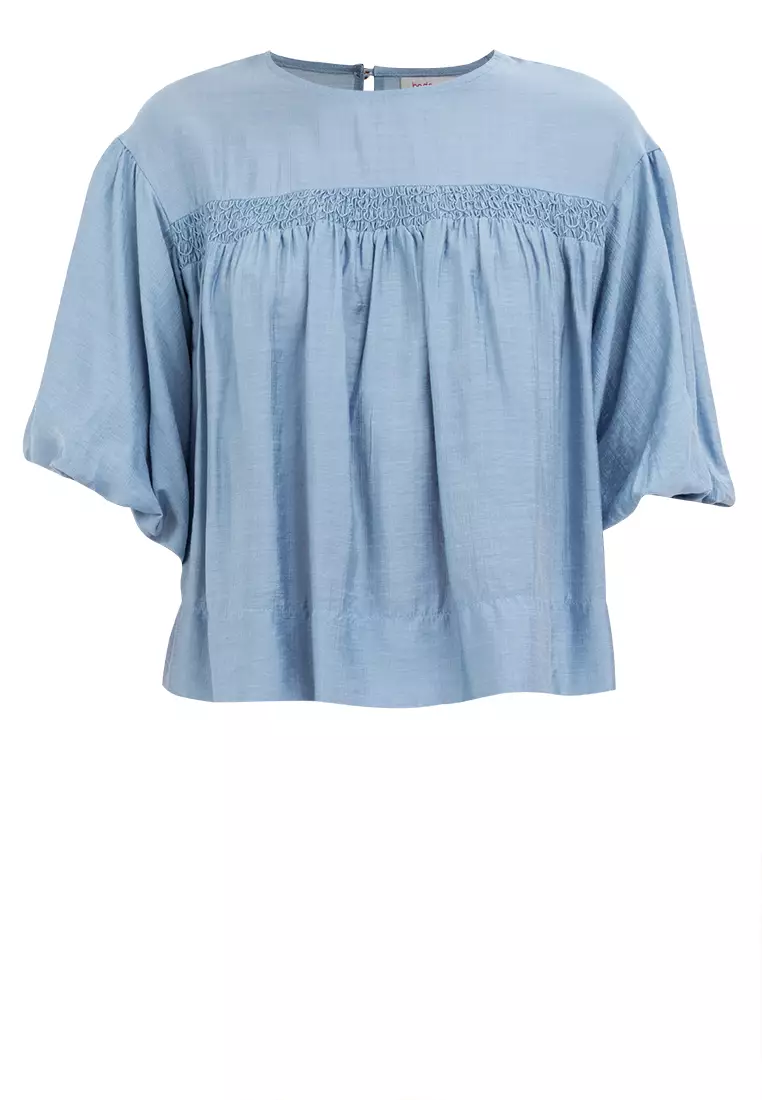 DESMOND Front Smocked Filipiniana Blouse