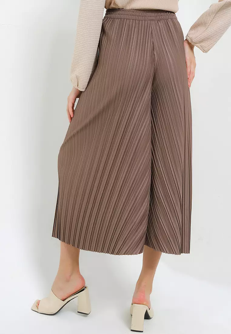 Bias Cut Pleated Cullotes