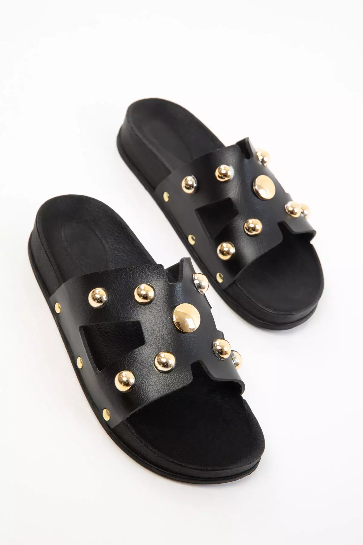Black Women's Slippers 20661