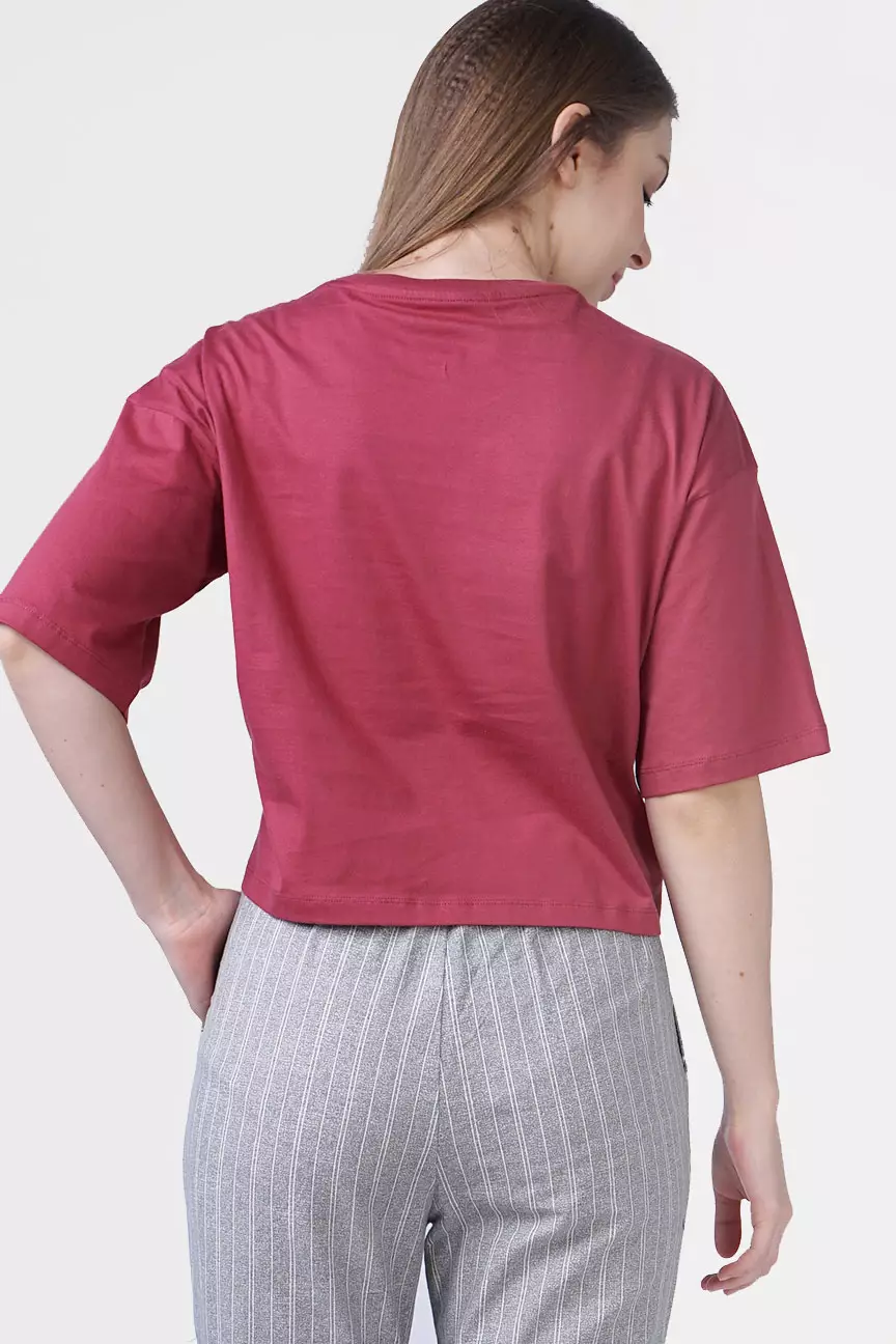 Kaos Wanita Moneto Mineral Red