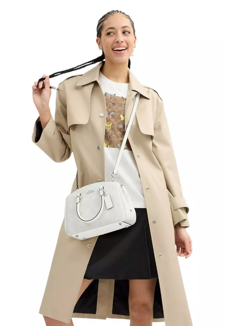 Savannah Small Carryall Bag In Signature Canvas - White