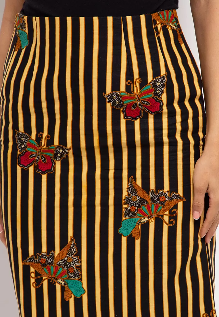 Skirt Pencil High Waist+Tricot Waffel