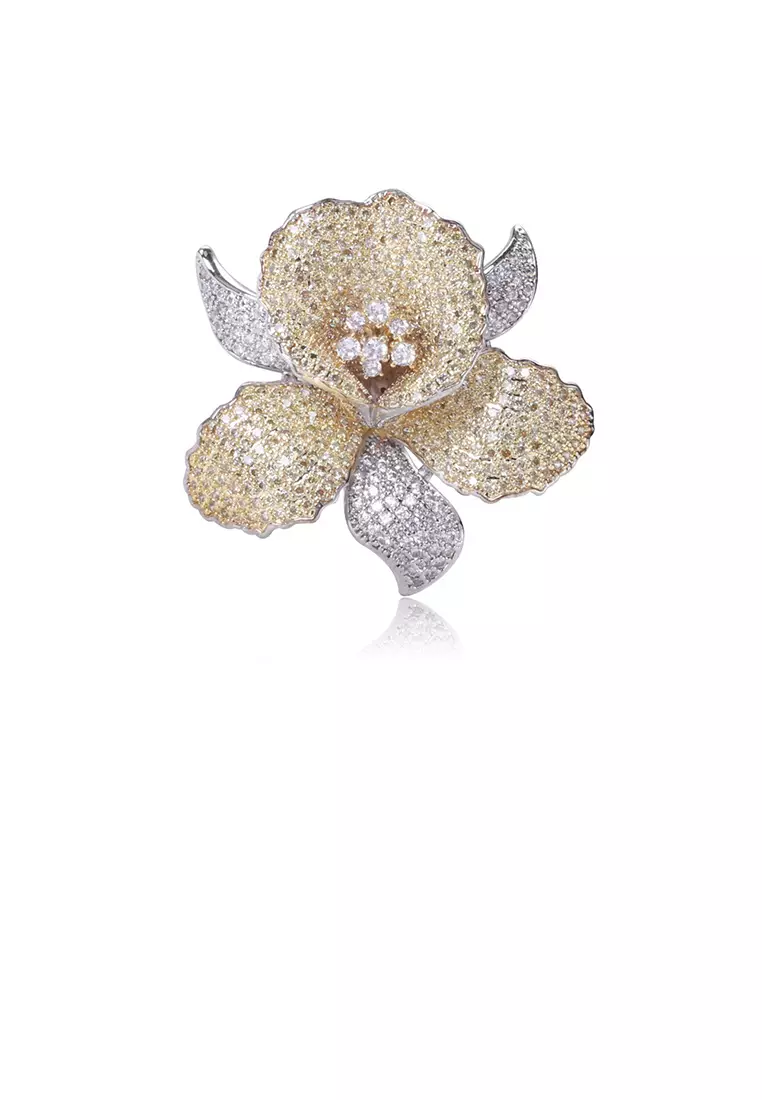 Gold tone brooch sale