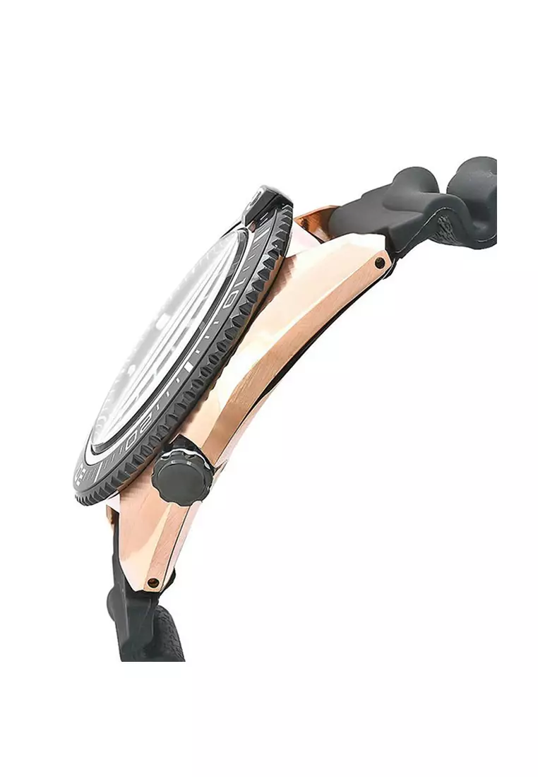 Jam Tangan Pria Seiko Automatic Stargate Diver Original Garansi Resmi Strap Rubber Black SKZ330K1 SKZ330 Black