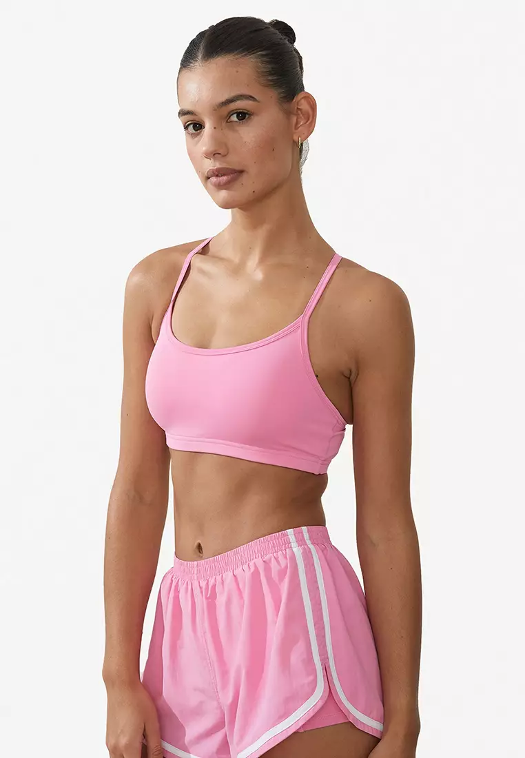 Pink Floral Cotton On Body Sports Bra