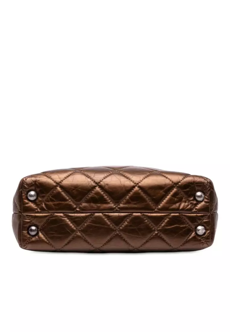 Pre-Loved Chanel Quilted Metallic Aged Calfskin Reissue 2.55 Tote