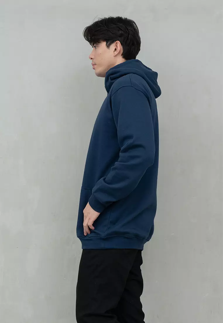 Houseofcuff Jaket Jumper Hoodie Tebal Premium Glow In The Dark Biru Navy
