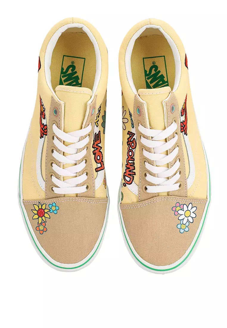 Tan on sale floral vans