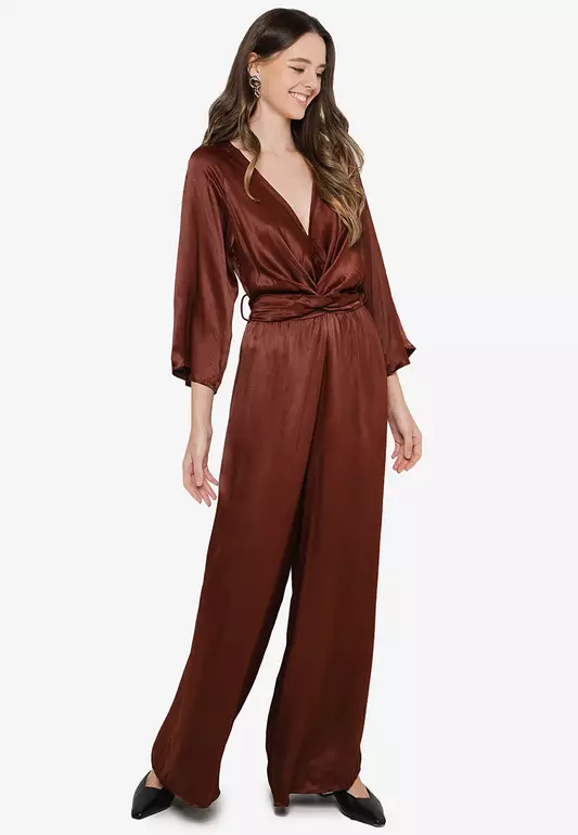 Satin Belt Jumpsuit