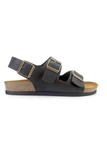 SoleSimple black Milan - Black Leather Sandals & Flip Flops BD378SH386F84CGS_1