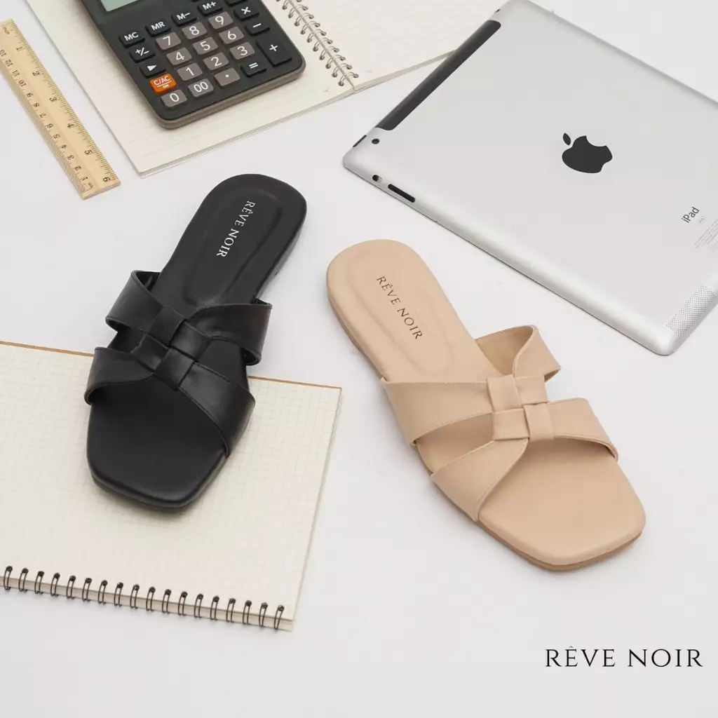 REVE NOIR Herne Sandal Teplek Wanita Black