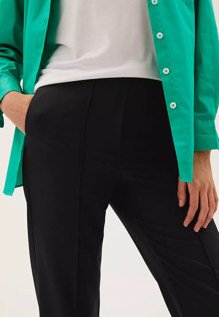 Marl Straight Leg Trousers