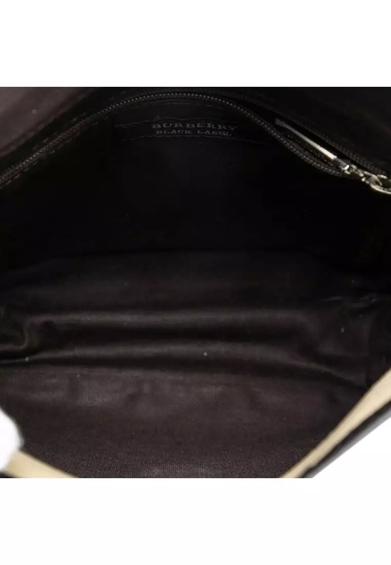 Pre-Loved Burberry Nova Check Trimmed Canvas Crossbody