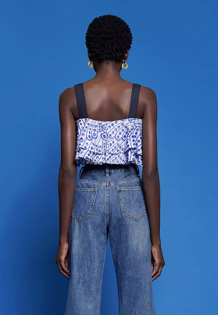 Cutwork Embroidery Strap Top