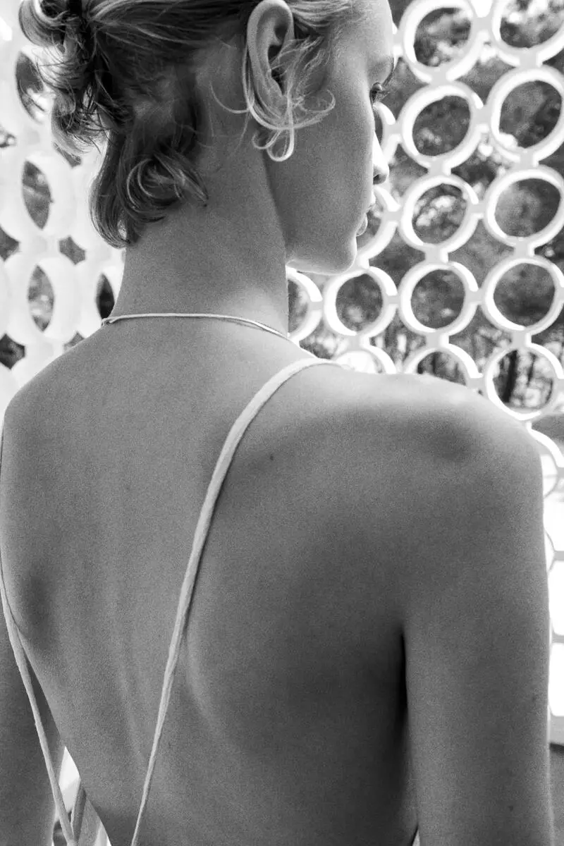 Crinkled tie-strap dress