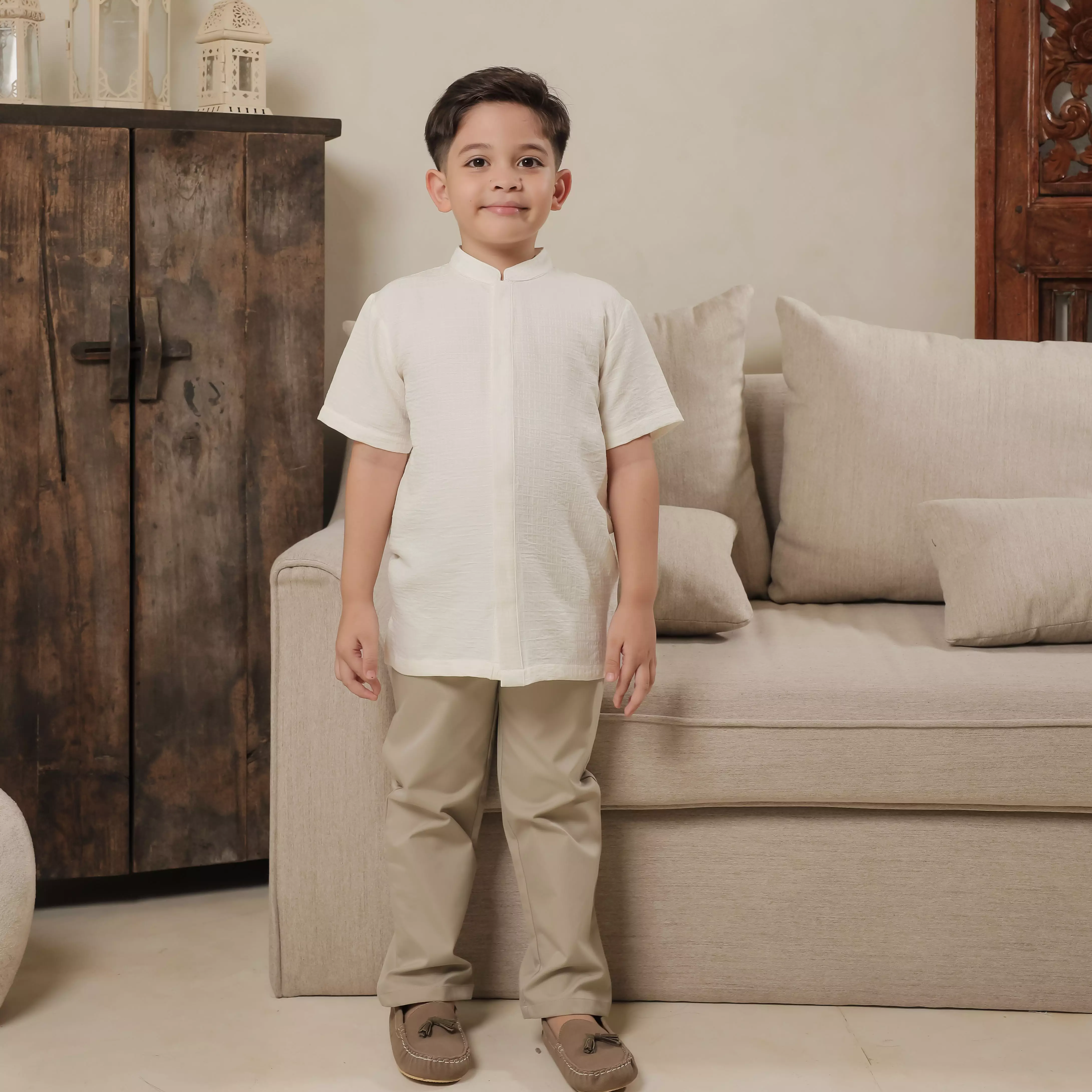 Pito Dito x MFMW Sarimbit Keluarga - Leebul Set Koko Anak Broken White