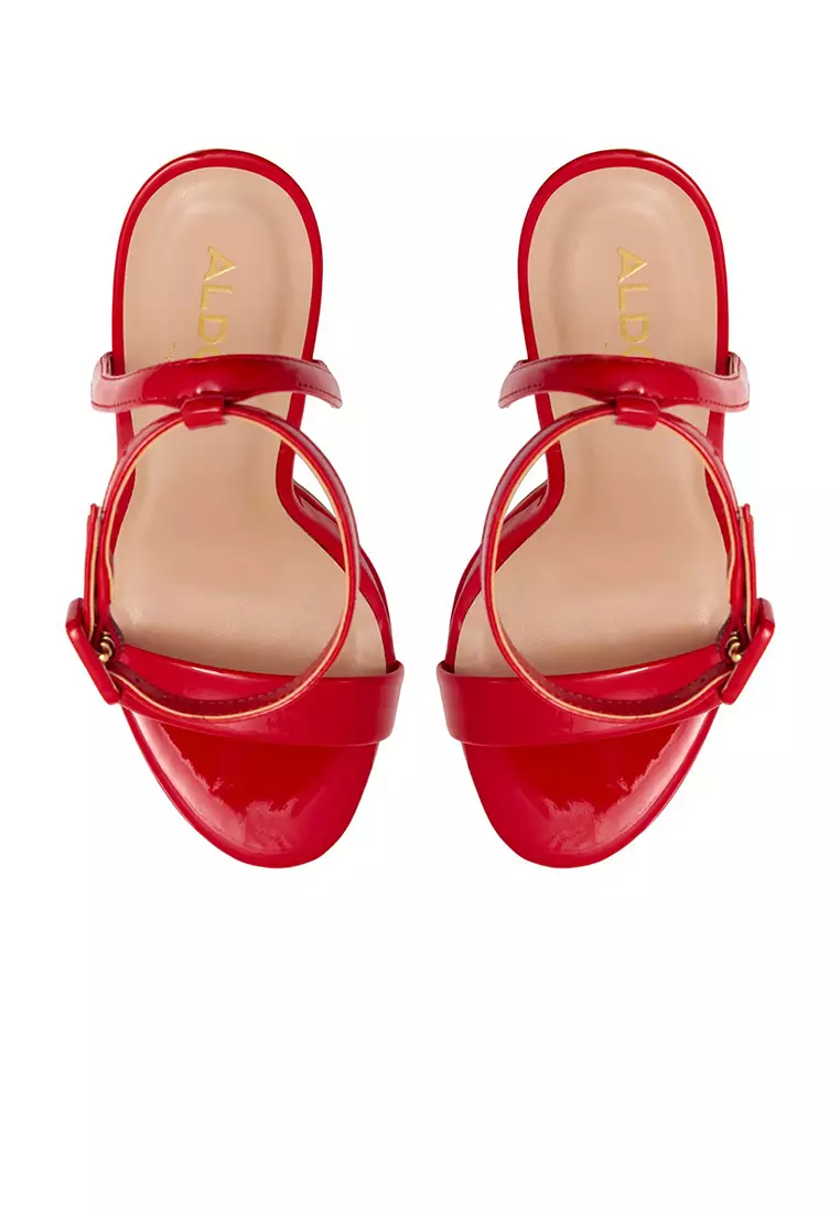 Aldo red top strappy heels