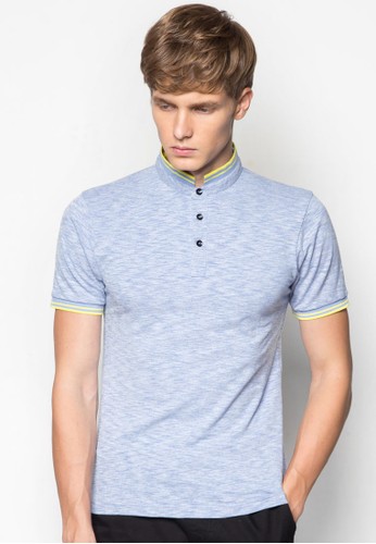 條紋邊飾高領POLO 衫, 服飾, esprit分店Polo衫