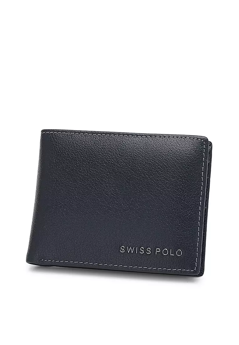 Men's Genuine Leather RFID Blocking Fortune Wallet - Blue