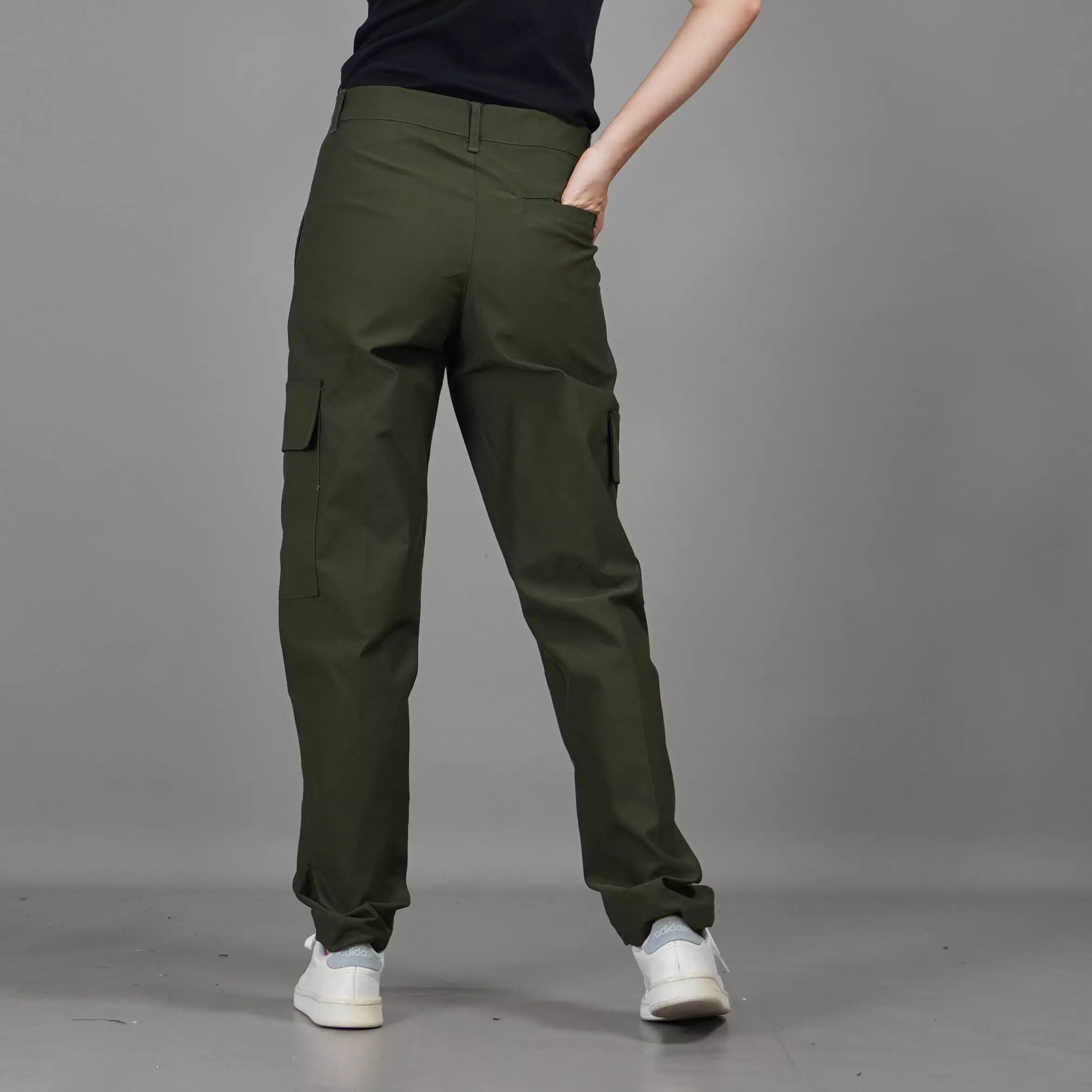  RAYSA Celana Panjang Cargo Celana Cargo Wanita Celana Wanita - ARMY