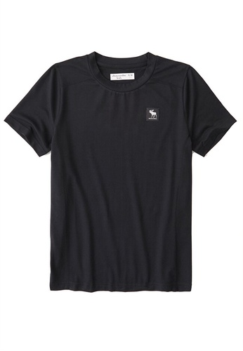Abercrombie & Fitch black Airknit Tee B069AKA2F8B011GS_1