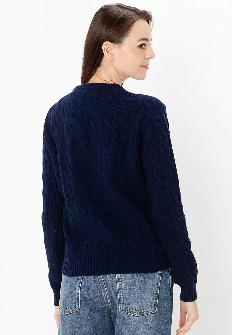 Logo Cable Knit Sweater