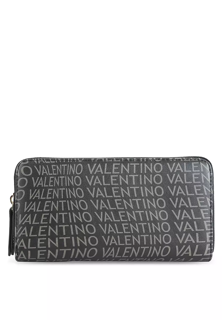 Valentino by mario valentino top zip around purse in black