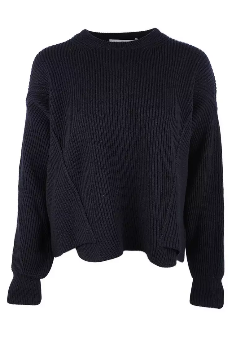 Buy Stella McCartney Rid-Knit Sweater in Navy 2025 Online ZALORA