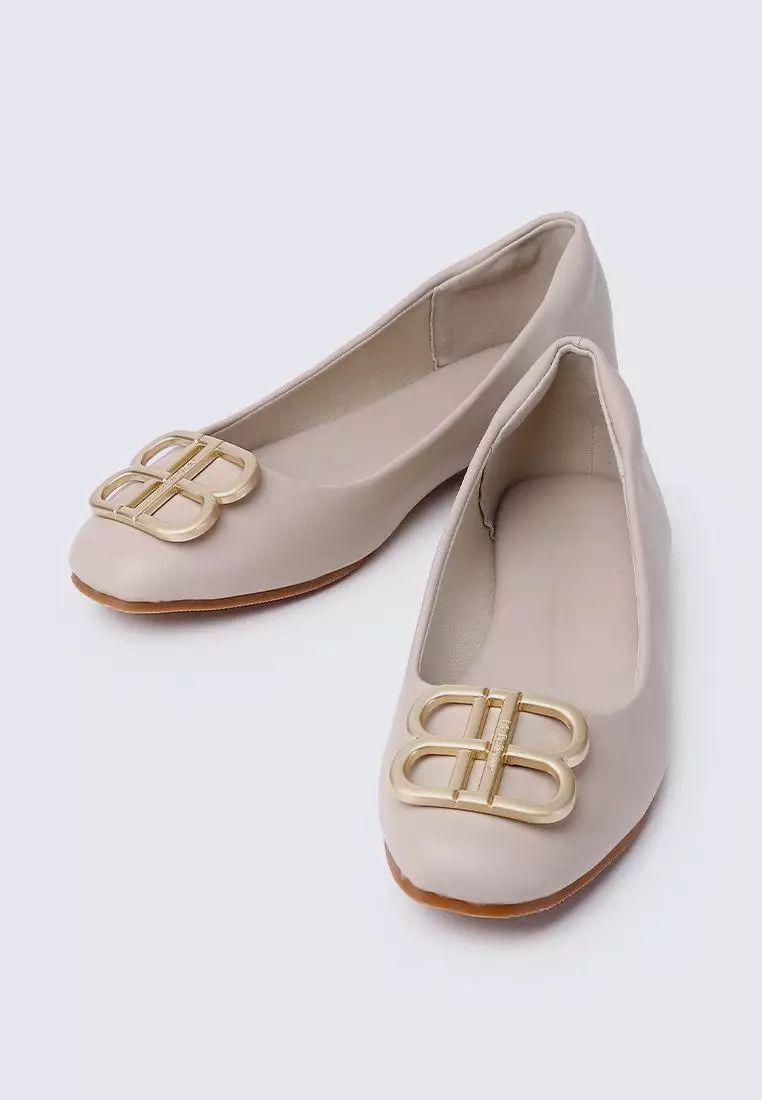 Brenda Comfy Ballerina In Taupe
